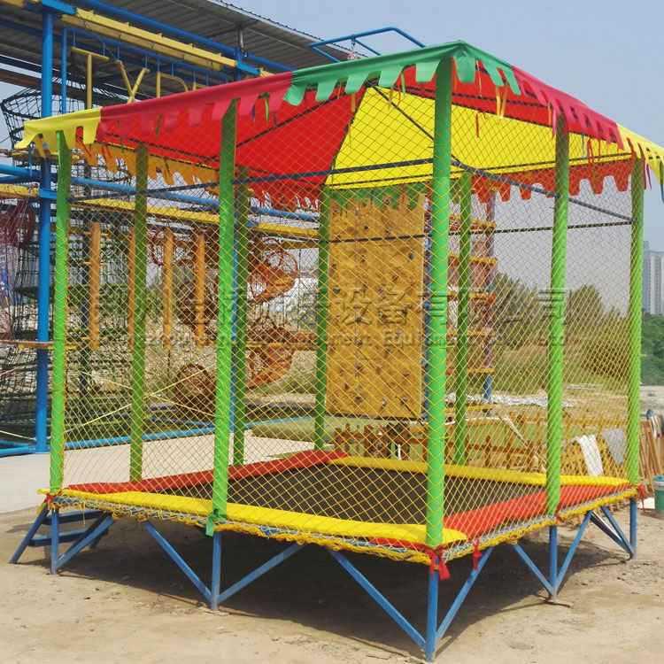 广场公园幼儿园室外游乐园带防护网小型迷你跳跳床蹦蹦床儿童蹦床