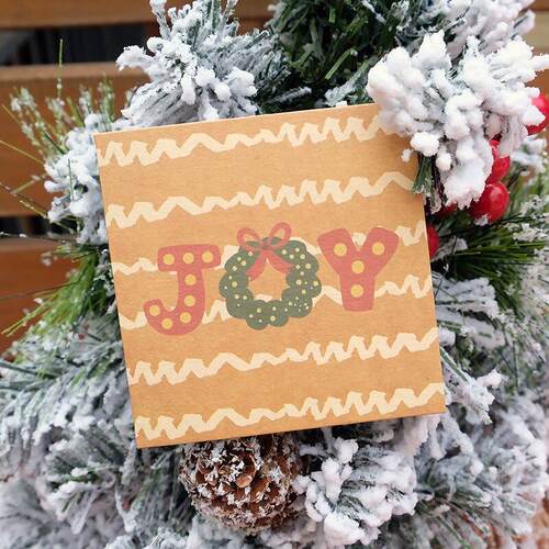 Mini Greeting Card Christmas Blessing Message Note Set