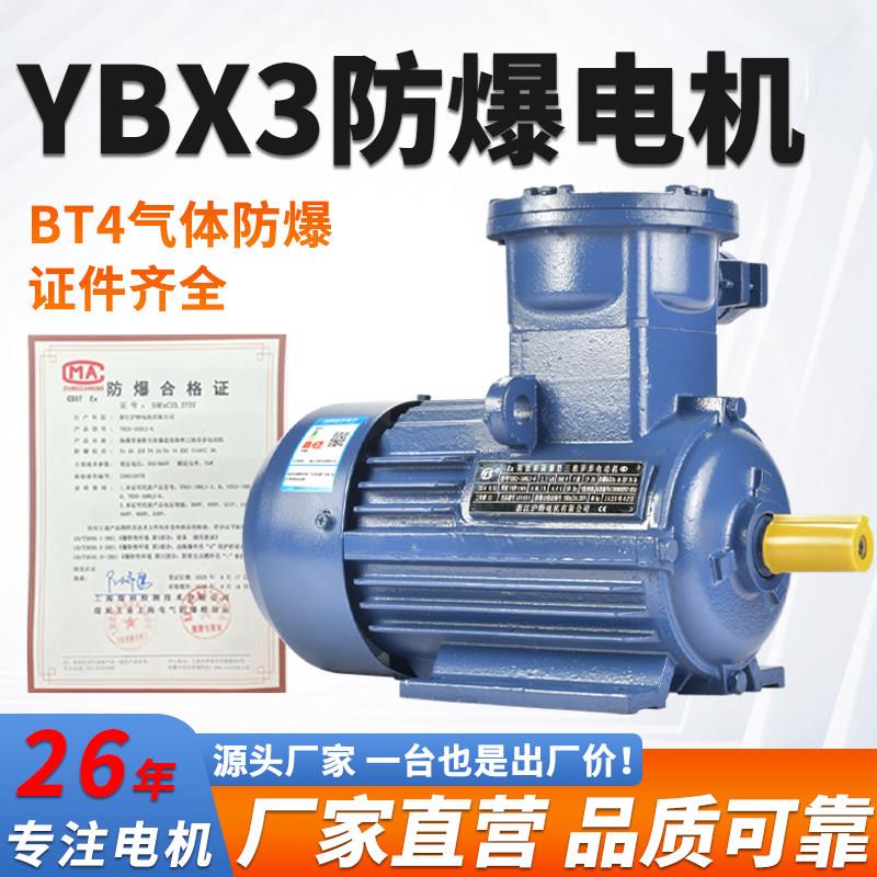 防爆电机380V三相异步马达大功率纯铜国标节能矿用粉尘隔爆马达