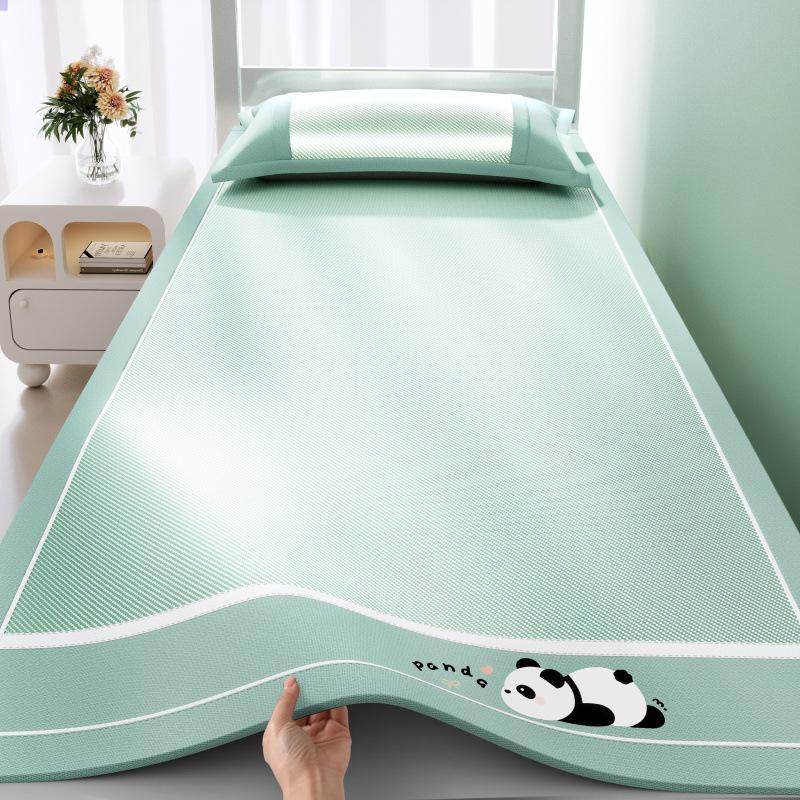 纯色学生宿舍冰丝凉席三件套夏季寝室单人席子夏天折叠软席可机洗,床上用品,冰丝席,淘宝优惠券,粉丝福利购,淘宝优惠卷