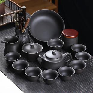 家用简约泡茶器整套高档紫砂茶具中式 黑泥紫砂功夫茶具套装 送礼用