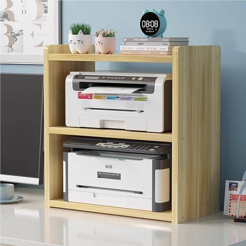 小型印打机架子桌面双层复印机置物多架功能办公室桌上纳主