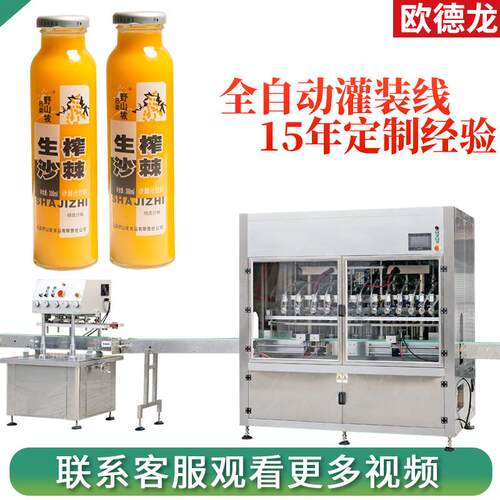 全自动饮料灌装机多头直流式沙棘汁灌装机玻璃瓶果汁罐装设备
