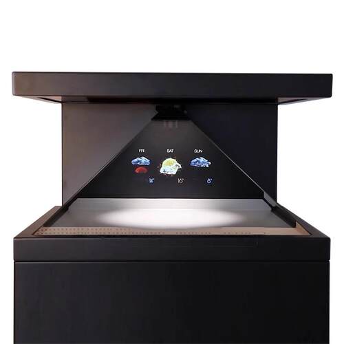 360度投影立体全息展示柜/祼眼3D数字沙盘金字塔透明屏全息展柜