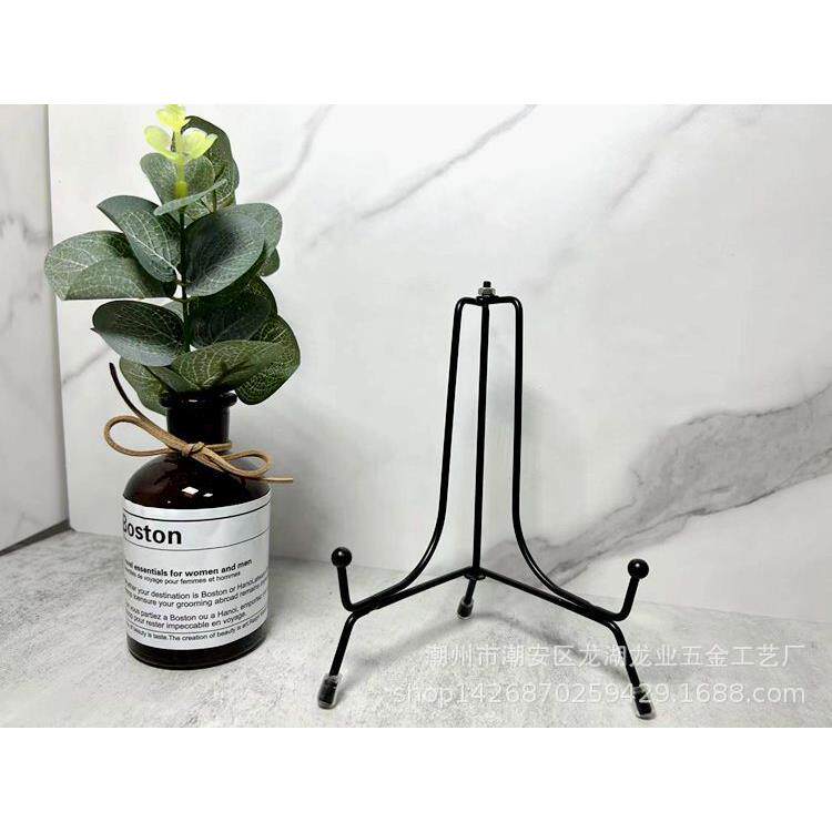 厂家盘子展示架 跨境铁艺盘子支架摆件架茶饼架奖牌相框摆架
