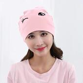 棉睡帽女秋冬款 睡眠遮光头套防乱发晚上睡觉月子帽透气帽子男