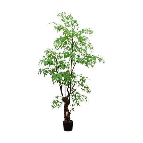 仿真南天竹植物盆栽仿生绿植大型假树造景客厅家居摆件装饰盆景