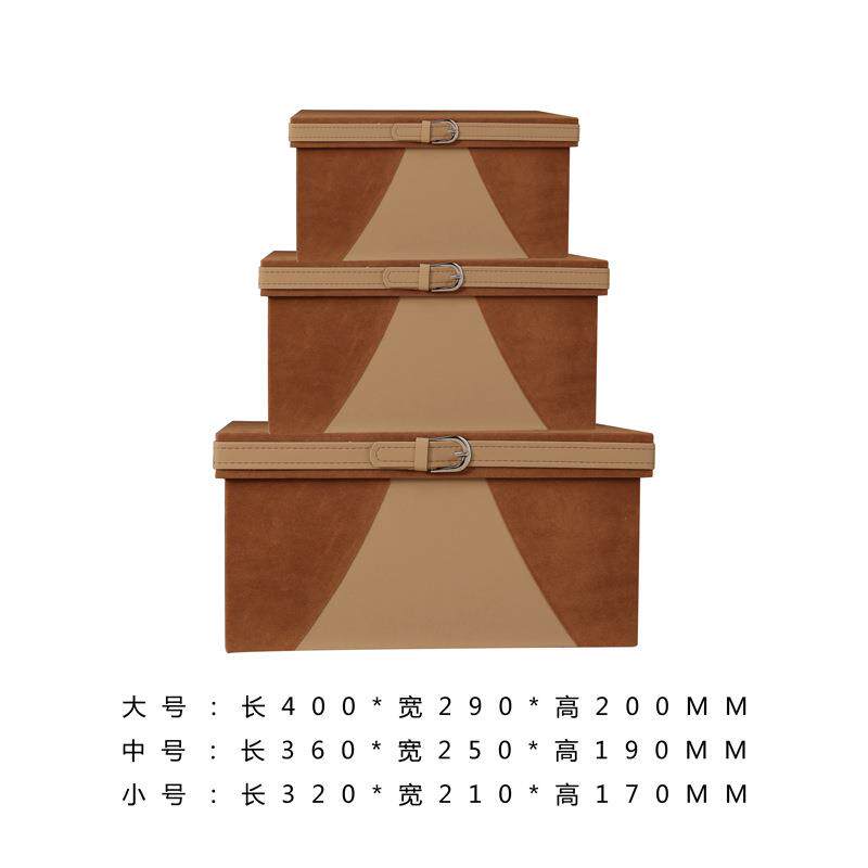 样板房收纳箱储物柜装饰品收纳盒衣柜陈设软装收纳公寓摆件