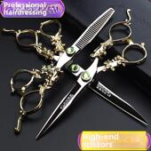 美发沙龙特别美发工具个性 化覆古6英寸7英寸平剪无缝牙剪柳叶稀疏