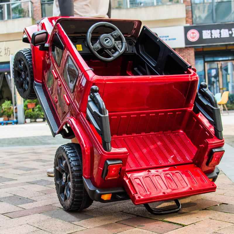 正品婴儿童电动车坐双人四轮遥玩控车男女宝宝四汽驱越野车皮卡具