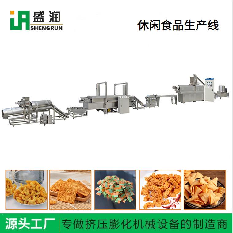 全自动小零食油炸设备生产线厂家制造膨化食品机械免费配方