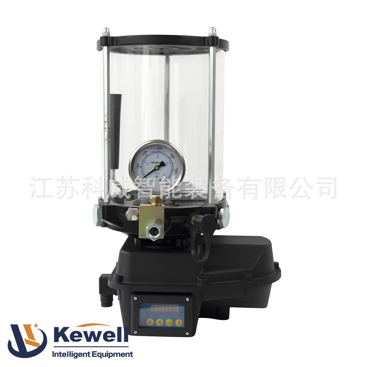 科威KC电动油脂润滑泵 金属油管2L4L6L 220/380V带报警黄油润滑泵