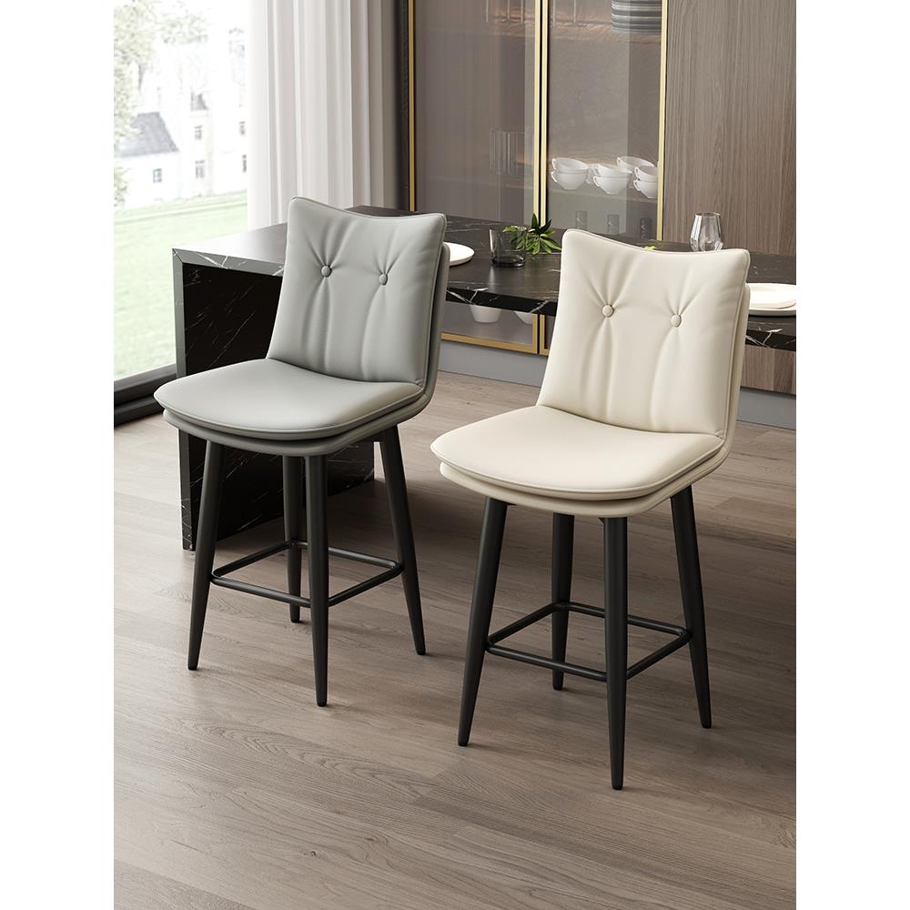 吧台椅家居设计师高凳吧台凳前台收银铁制旋转吧台椅柜台高椅