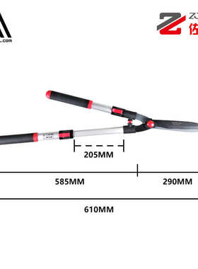 佐川吉1230TA 伸缩篱笆剪 绿篱剪刀 大剪刀 草坪剪 园林绿化