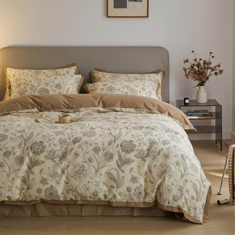 100长绒棉双面磨毛四件套全棉纯棉秋冬加厚床单被套床笠床上用品4