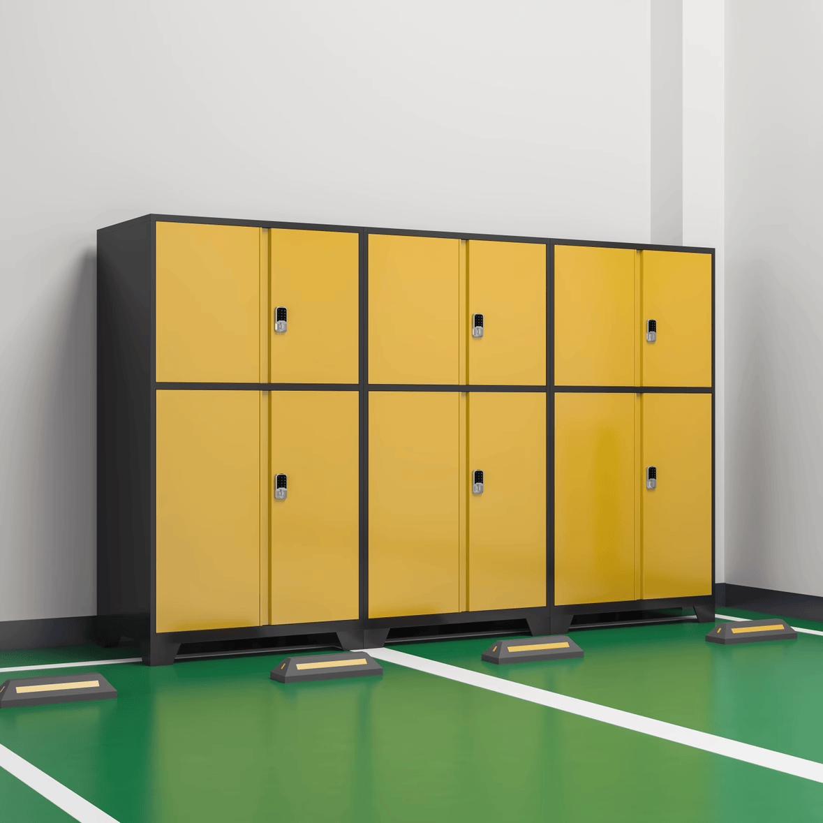 电子密码机械锁车位储物柜地下车库防潮防盗收纳柜杂物五金工具柜