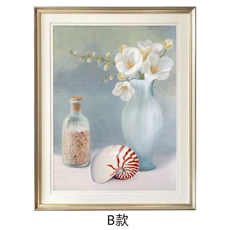 餐厅轻美花卉简奢玄关田园画挂画画墙现代组合北欧挂画