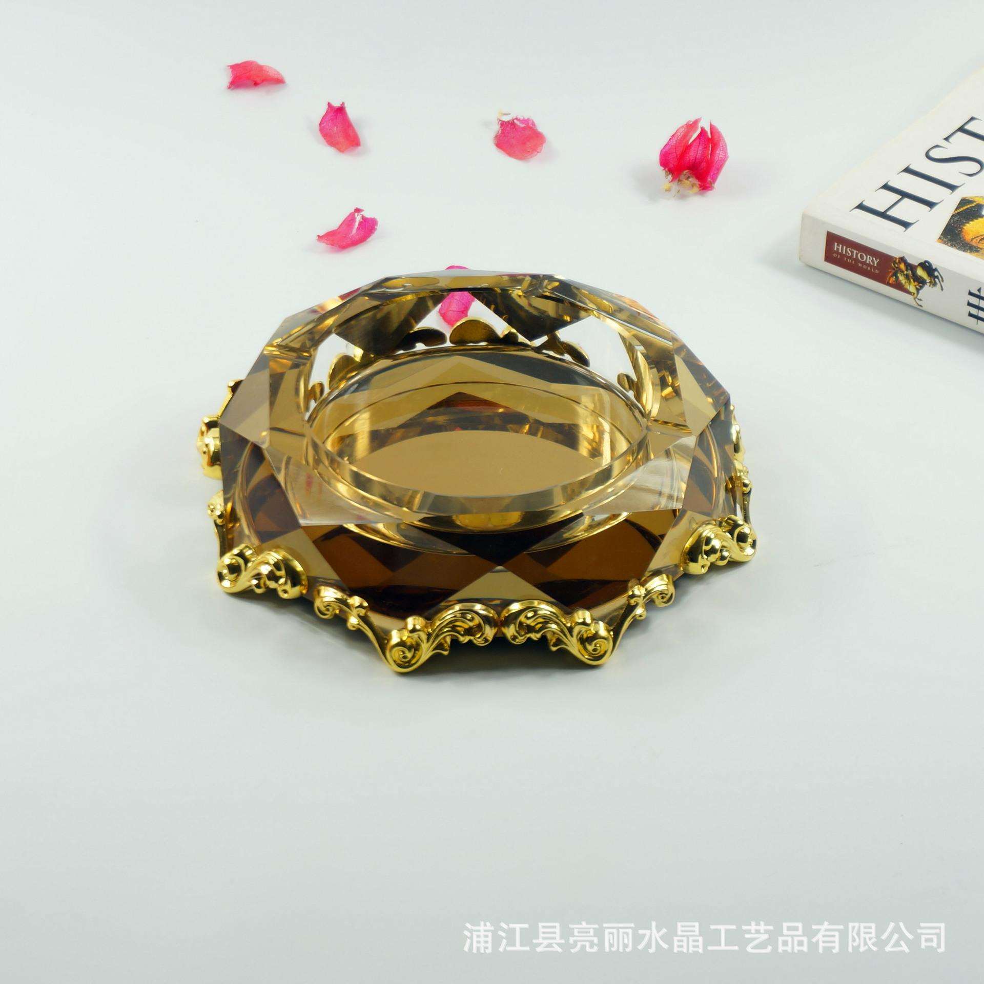 水晶烟灰缸零售欧式风格家居摆件酒店用品