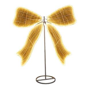 尚美利新品 饰品挂件路引灯 金色铁艺大型蝴蝶结别针婚礼婚庆背景装