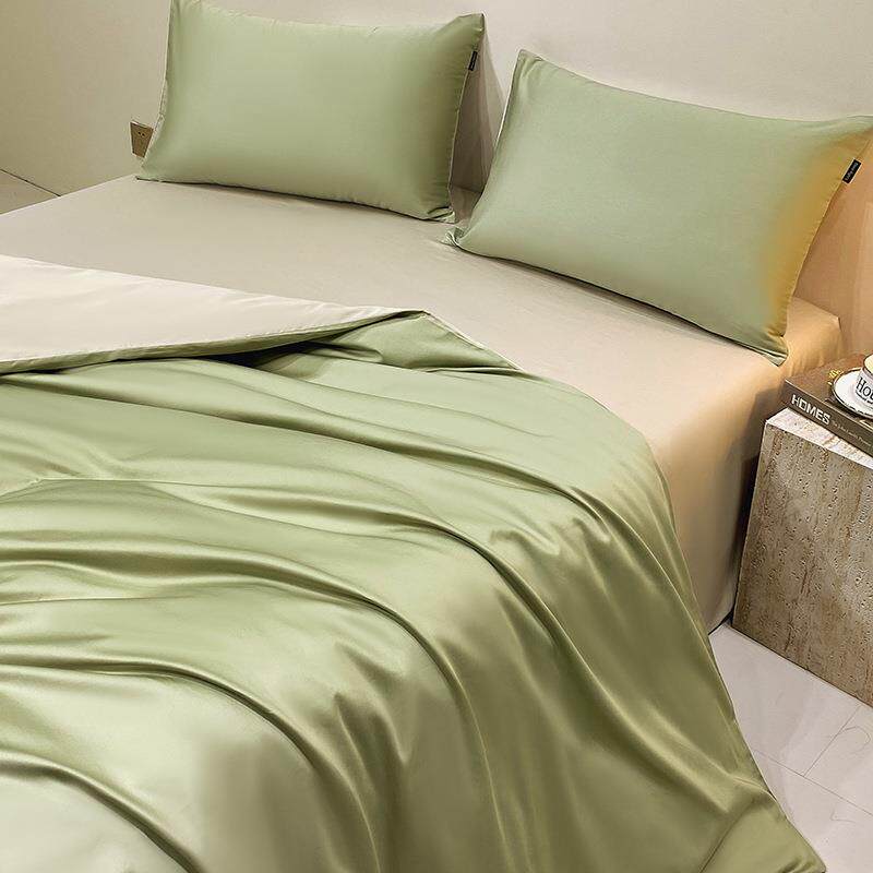 A类母婴60s高支贡缎长绒棉四件套全棉四件套简约纯色纯棉床上用品
