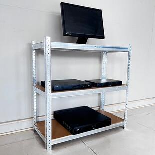 欧钢款 镀锌置物层家用仓库超市落FAT地架置物架快递仓储多角货架