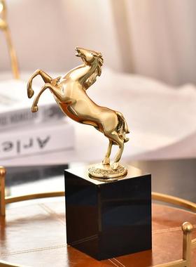 正品欧式铜马摆件书意房式书柜摆件欧式美创客厅电视柜家居装饰品