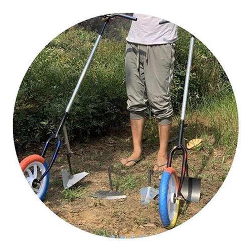 除荒手动耕地机松土小型翻土农用具推工手耘锄开草挖沟机开沟