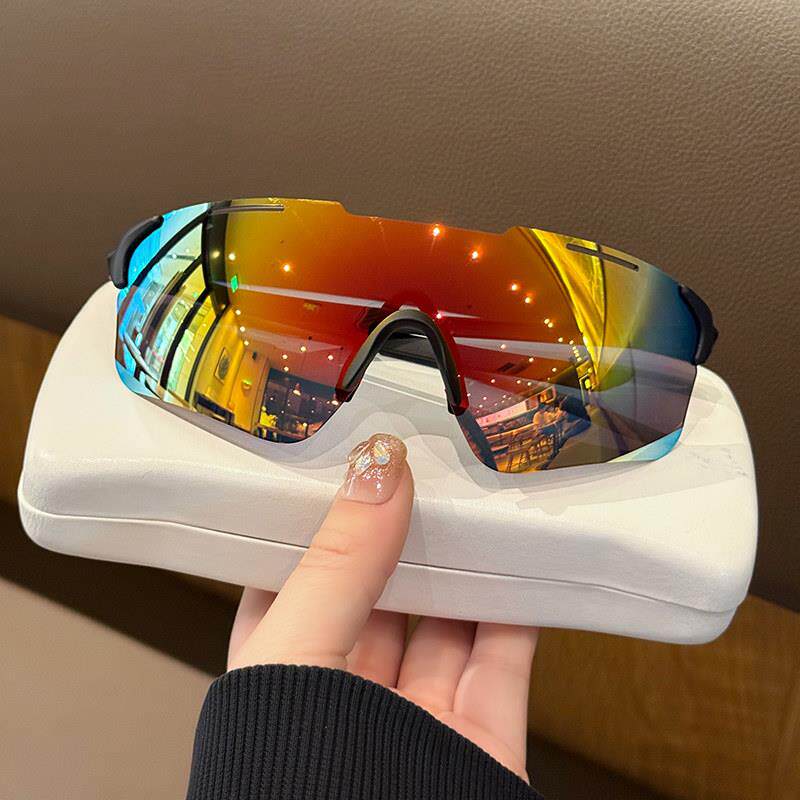 超轻户外运动马拉松专用跑步眼镜男女骑行眼镜炫彩抗UV太阳眼镜