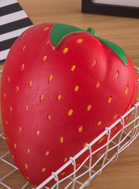 超大号慢回弹草莓 慢回弹大水果促销礼品摄影道具2