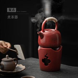 户外煮茶炉提梁壶茶具套装炭炉温茶煮壶家用户外碳火炉侧把烧水壶