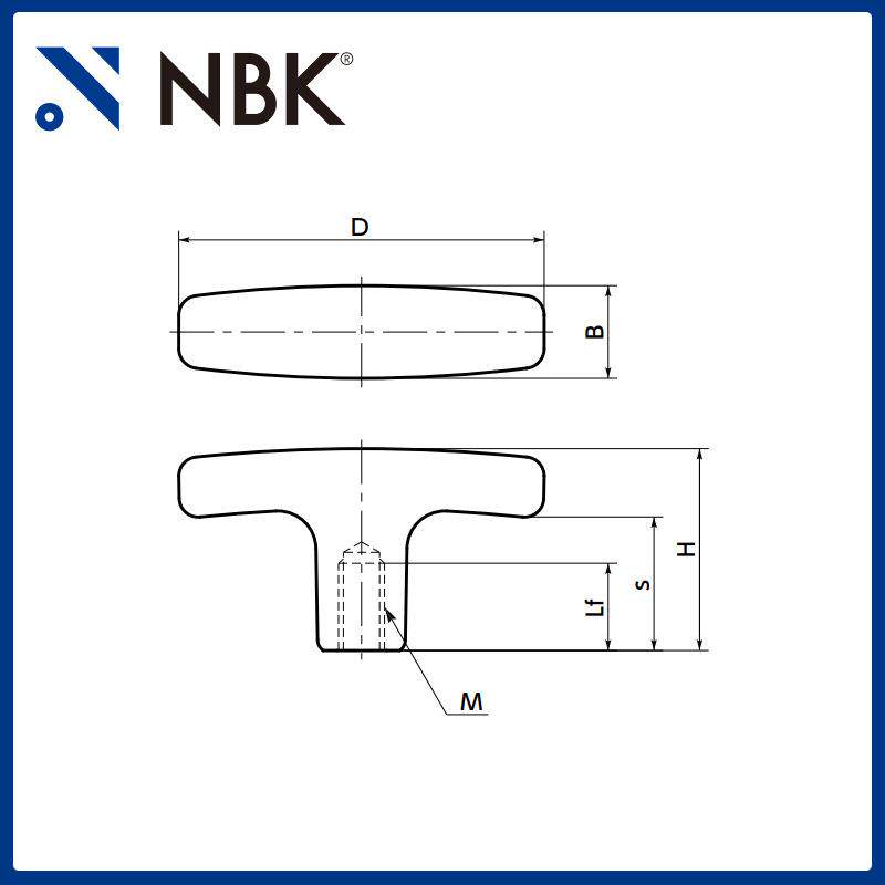 NBK KTAF T形旋钮 条形铝合金内螺纹易于受力 机械零配件紧固件厂