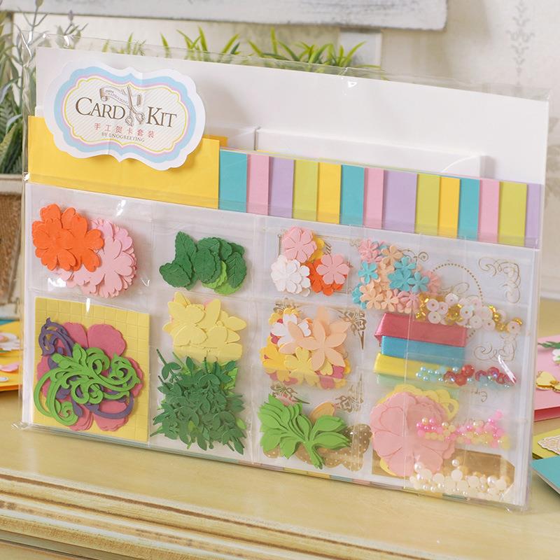伊和诺拾风DIY手工教师节贺卡儿童手工制作材料包DIY手工创意包