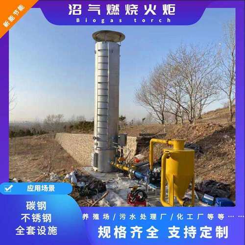 垃圾填埋场外燃式火炬安装方案沼气小型火炬厂家直销