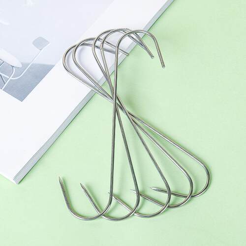 Stainless Steel S-Hooks for Drying Sausages and Curing Meat,