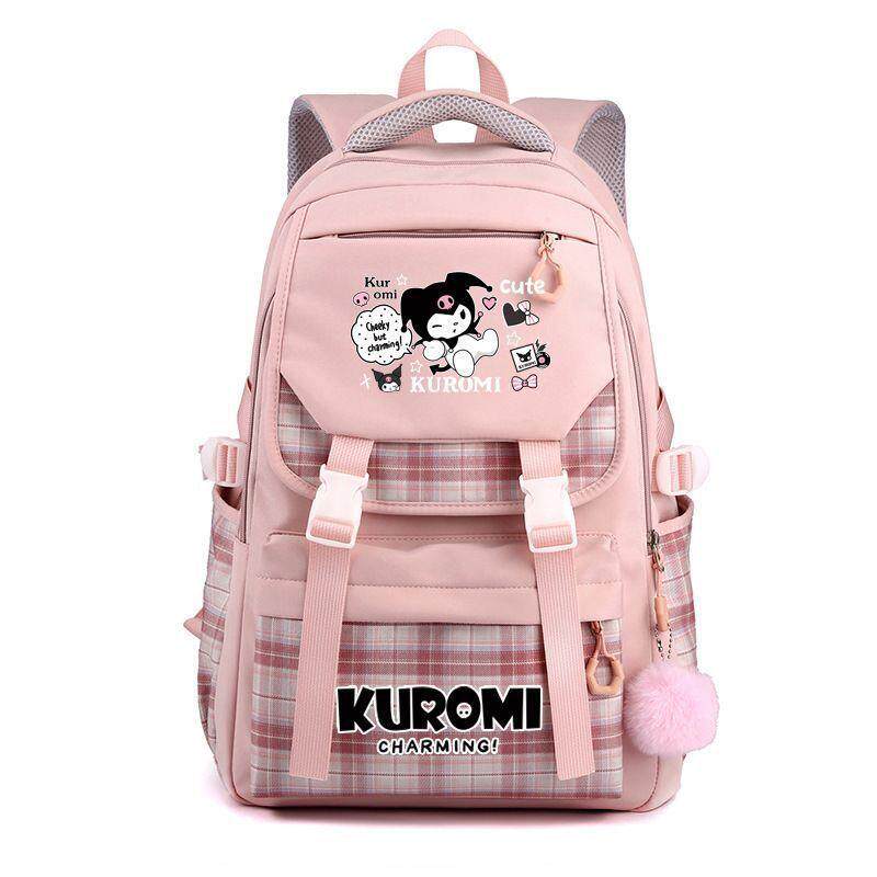 新款库洛米手办周边中小学生书包护脊减负大容量轻便儿可爱女孩卡