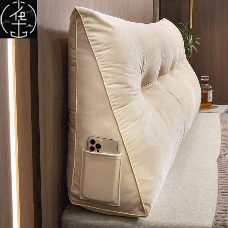 bedroom bed cushion sofa back long pillow sofa back large图片