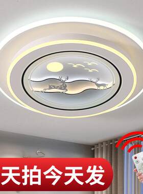 卧室灯吸顶灯高级感轻奢大气主人房灯圆灯2024智能2025新款房间灯