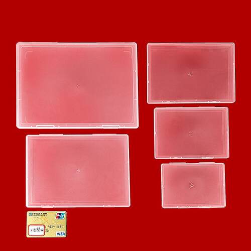 新款直销跨境扁盒PP透明塑料收纳盒拼图画笔储存盒桌面文件票据整