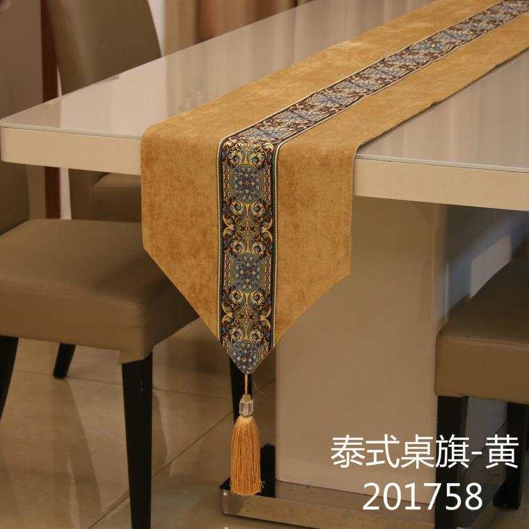 新款直销3Q妈咪 新中式简欧泰式桌旗 美式简约欧式餐桌茶几床尾巾