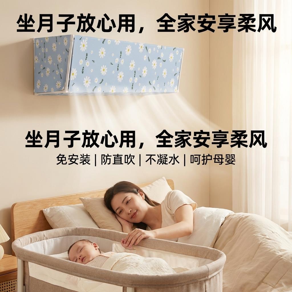 空调挡风板加大加宽壁挂式导风板坐月子防直吹婴幼儿通用防风板罩图片