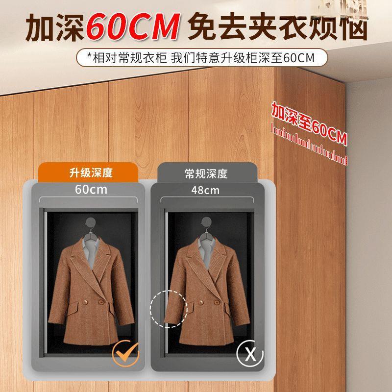 衣门柜家用卧室对开橡顶木三门衣橱一门到经储济型收AL100451纳物