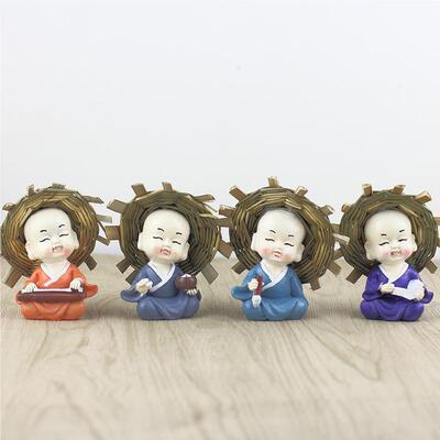 工德国艺爱棋书画草帽琴和尚树脂工艺品水培花盆巴70583西木摆设