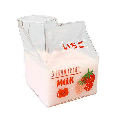factory direct sale 350ml square milk glass milk box glass m
