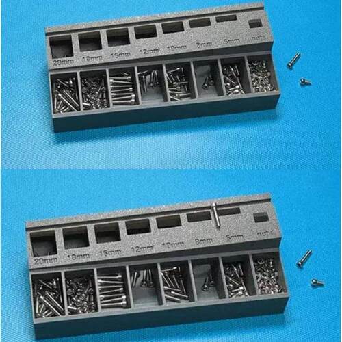 跨境新款自动螺丝分拣器五金零件盒塑料工具盒螺丝收纳盒5-20mm