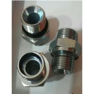 外丝直通卡套扩口液压对丝变径过渡接头永华标准带垫高压油管接头