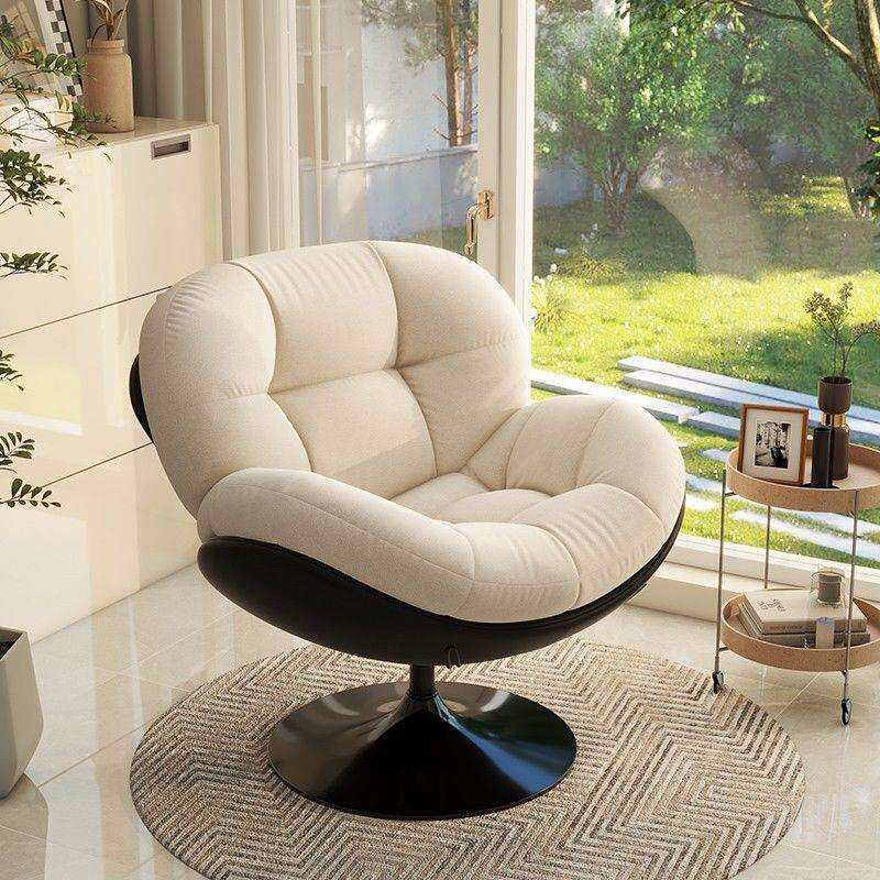 复古蛋壳单人沙发椅懒人客厅阳台轻奢旋转小户型休闲沙发2025新款