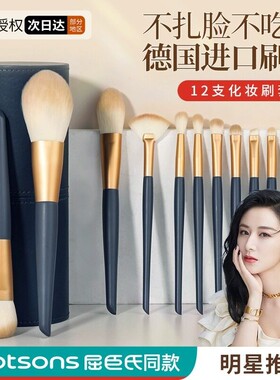 正品程十安12支尓本沧州化妆刷套组全套收纳筒包刷子可携式初学者