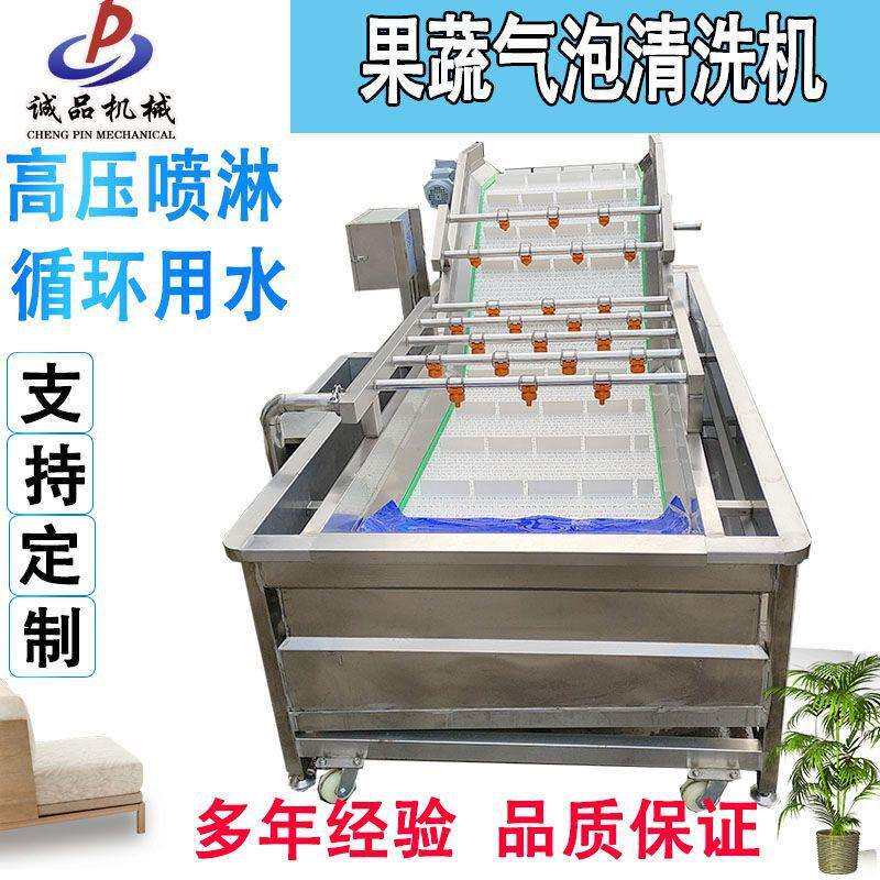 全自动果蔬气泡清洗机豆芽芹菜冬笋洗菜机海鲜毛豆香椿海参流水线