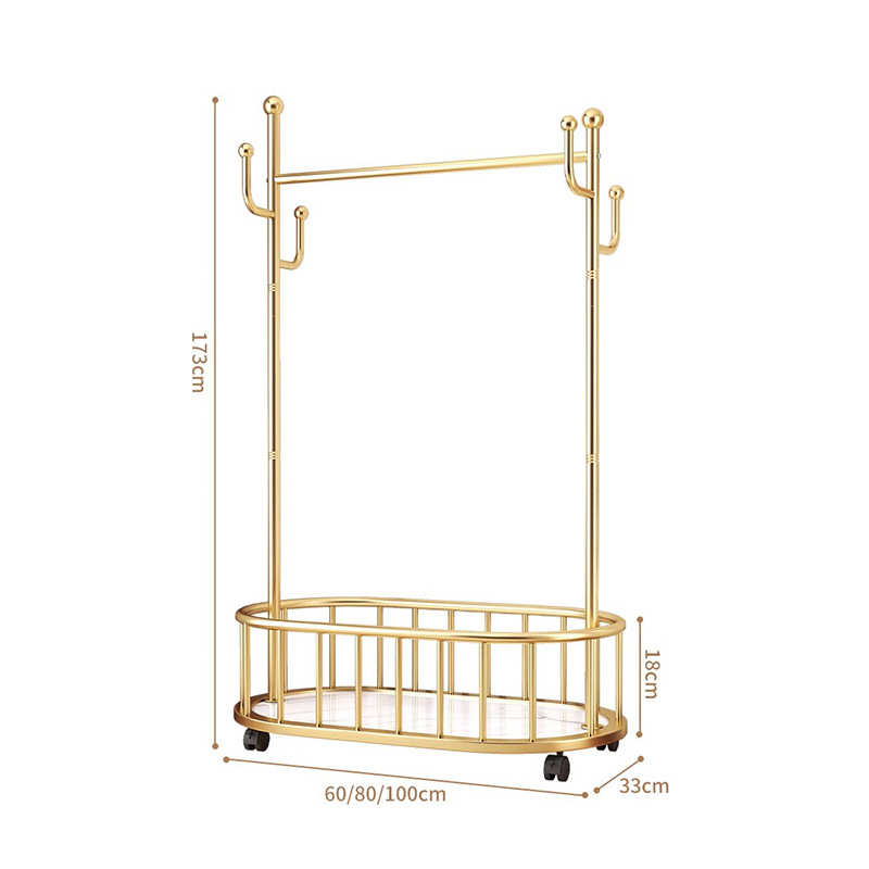 移动衣帽架落地卧室收纳衣架加粗带筐轻奢猫耳挂衣架仙人掌衣帽架