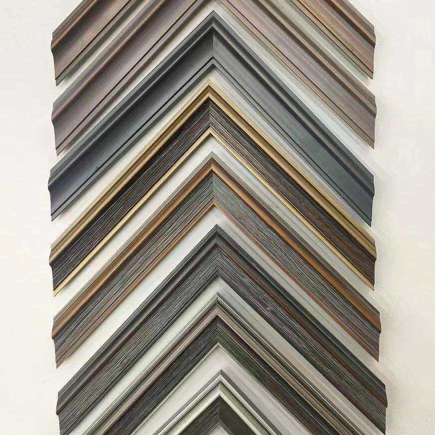 94230松木实木国画画框线条艺术画装裱边框木条十字绣框条木框